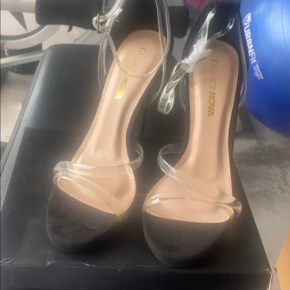 Fashion nova heels clear strappy